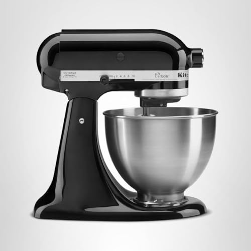 KitchenAid Classic Series 4.5 Quart Tilt-Head Stand Mixer K45SS, Onyx Black