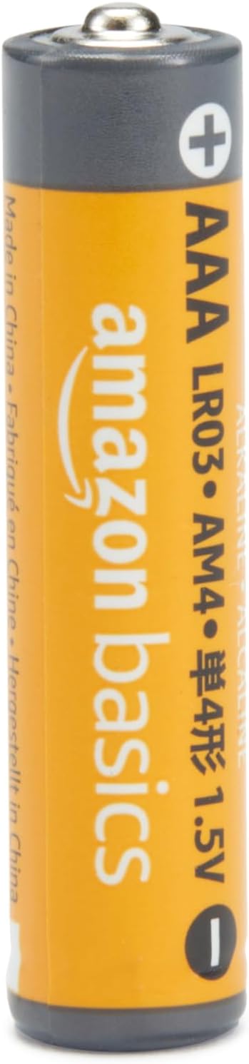 Amazon Basics AAA Long-Lasting Alkaline Batteries, 12 Count, 1.5 Volt, 10-Year Shelf Life, for Home and Office