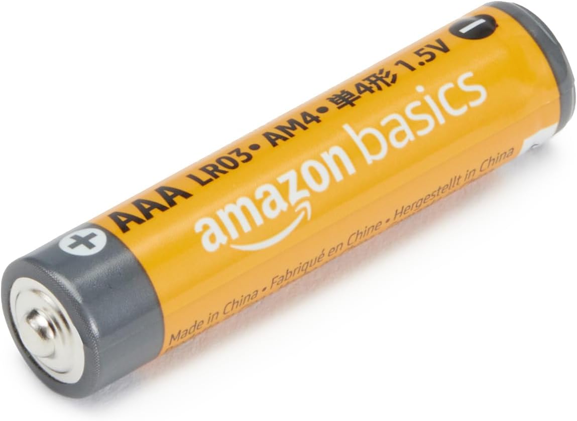Amazon Basics AAA Long-Lasting Alkaline Batteries, 100-Count, 1.5 Volt, 10-Year Shelf Life, Reliable for Multiple Devices