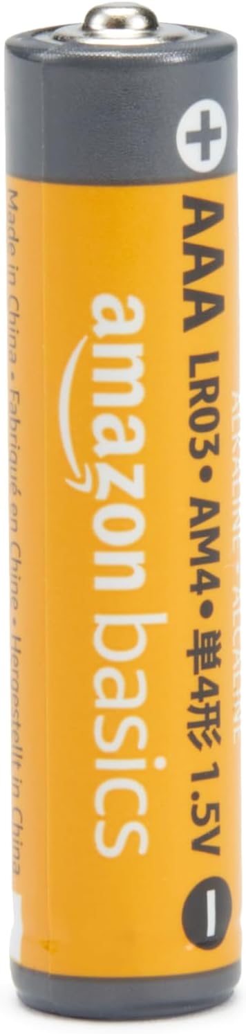Amazon Basics AAA Long-Lasting Alkaline Batteries, 100-Count, 1.5 Volt, 10-Year Shelf Life, Reliable for Multiple Devices