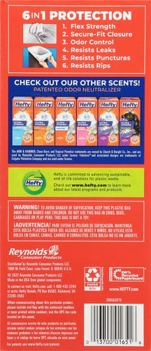 Hefty Ultra Strong Tall Kitchen Trash Bags, Citrus Twist Scent, 13 Gallon, 80 Count