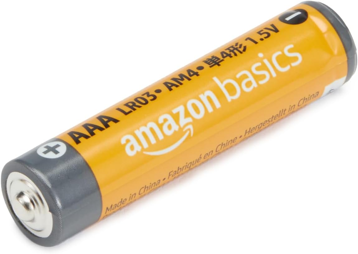 Amazon Basics AAA Long-Lasting Alkaline Batteries, 12 Count, 1.5 Volt, 10-Year Shelf Life, for Home and Office