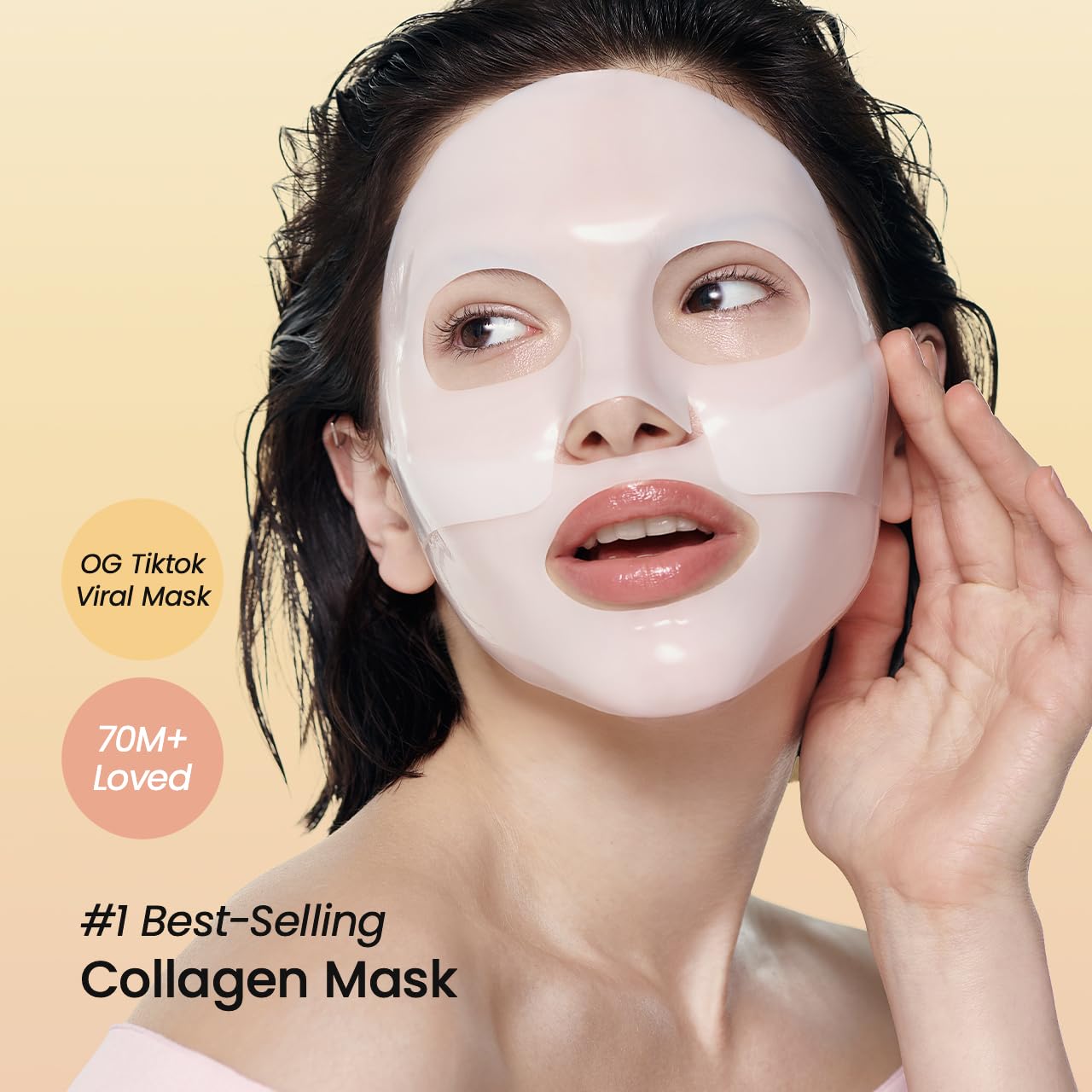 BIODANCE Bio-Collagen Real Deep Mask, Hydrating Overnight Hydrogel Mask, Pore Minimizing, Elasticity, Plumping Improvement, Korean Skin Care | 1.19oz(34g) x 4ea