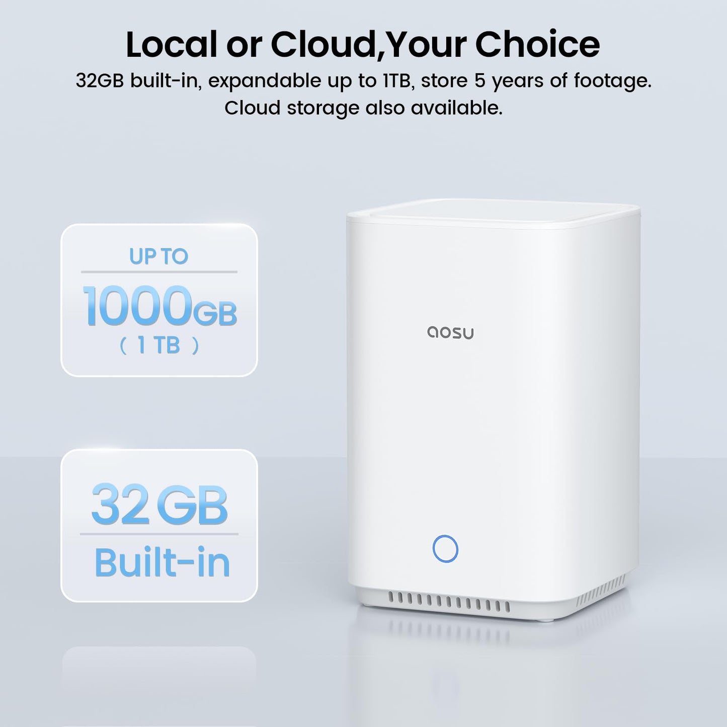 aosu Security Cameras Outdoor Wireless, 4 Cam-Kit, No Subscription, Solar-Powered, Home Security Cameras System with 360° Pan & Tilt, Auto Tracking, 2K Color Night Vision, Easy Setup, 2.4 & 5GHz WiFi