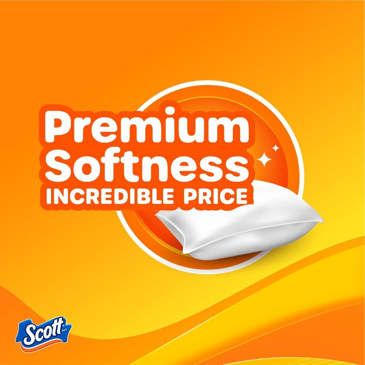 Scott ComfortPlus Toilet Paper, 48 Double Rolls, 231 Sheets per Roll, Septic-Safe, 1-Ply Toilet Tissue