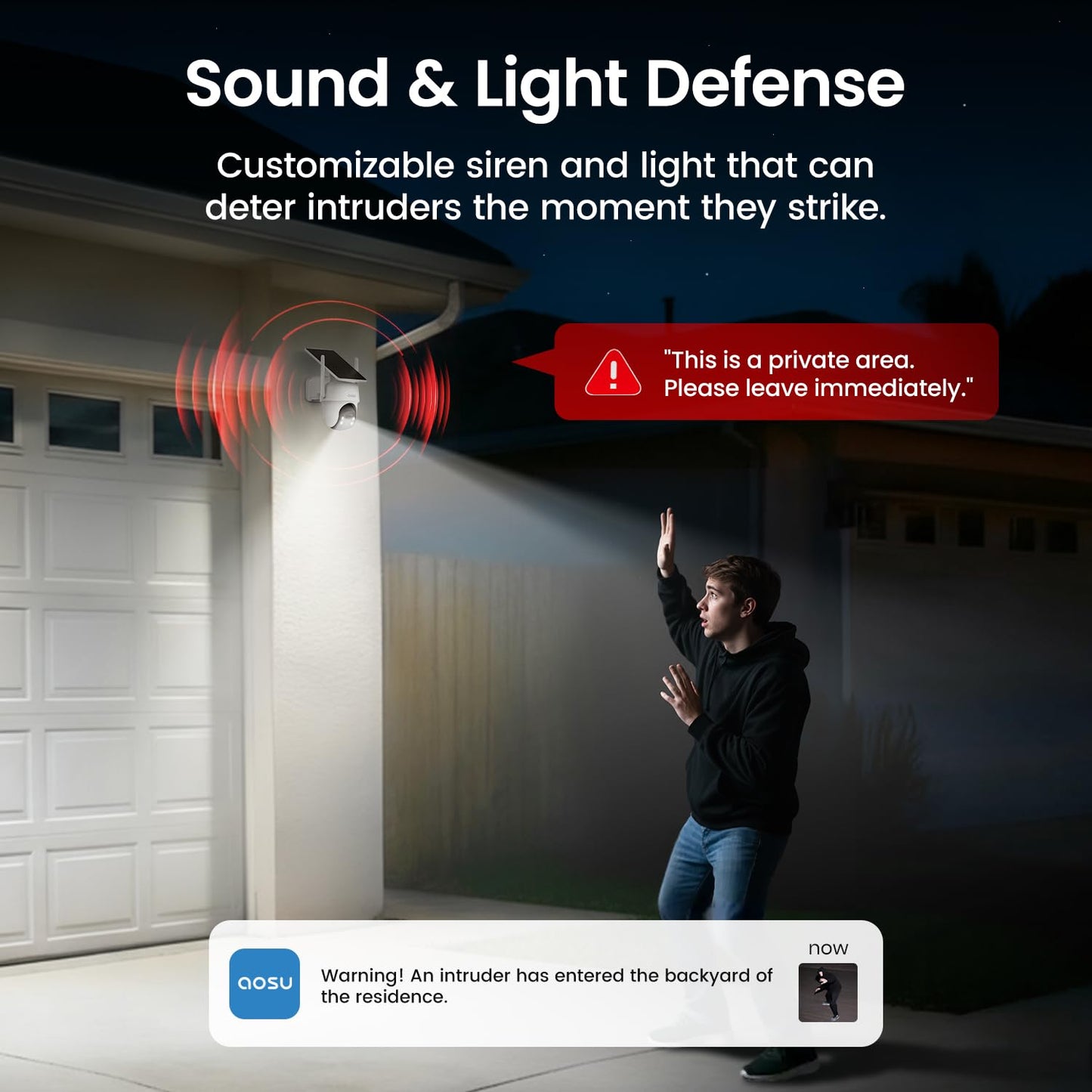 aosu Security Cameras Outdoor Wireless, 4 Cam-Kit, No Subscription, Solar-Powered, Home Security Cameras System with 360° Pan & Tilt, Auto Tracking, 2K Color Night Vision, Easy Setup, 2.4 & 5GHz WiFi