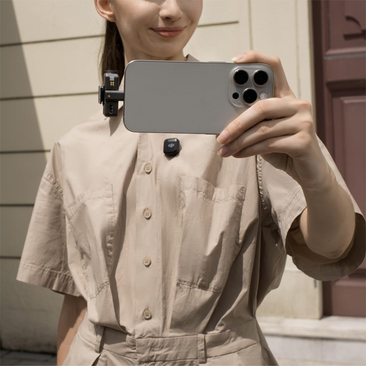 DJI Mic Mini (2 TX + 1 RX + Charging Case), Wireless Lavalier Microphone for iPhone/Camera/Android, Ultralight, Detail-Rich Audio, 48h Use, Noise Cancelling, Automatic Limiting, Vlog, Streaming