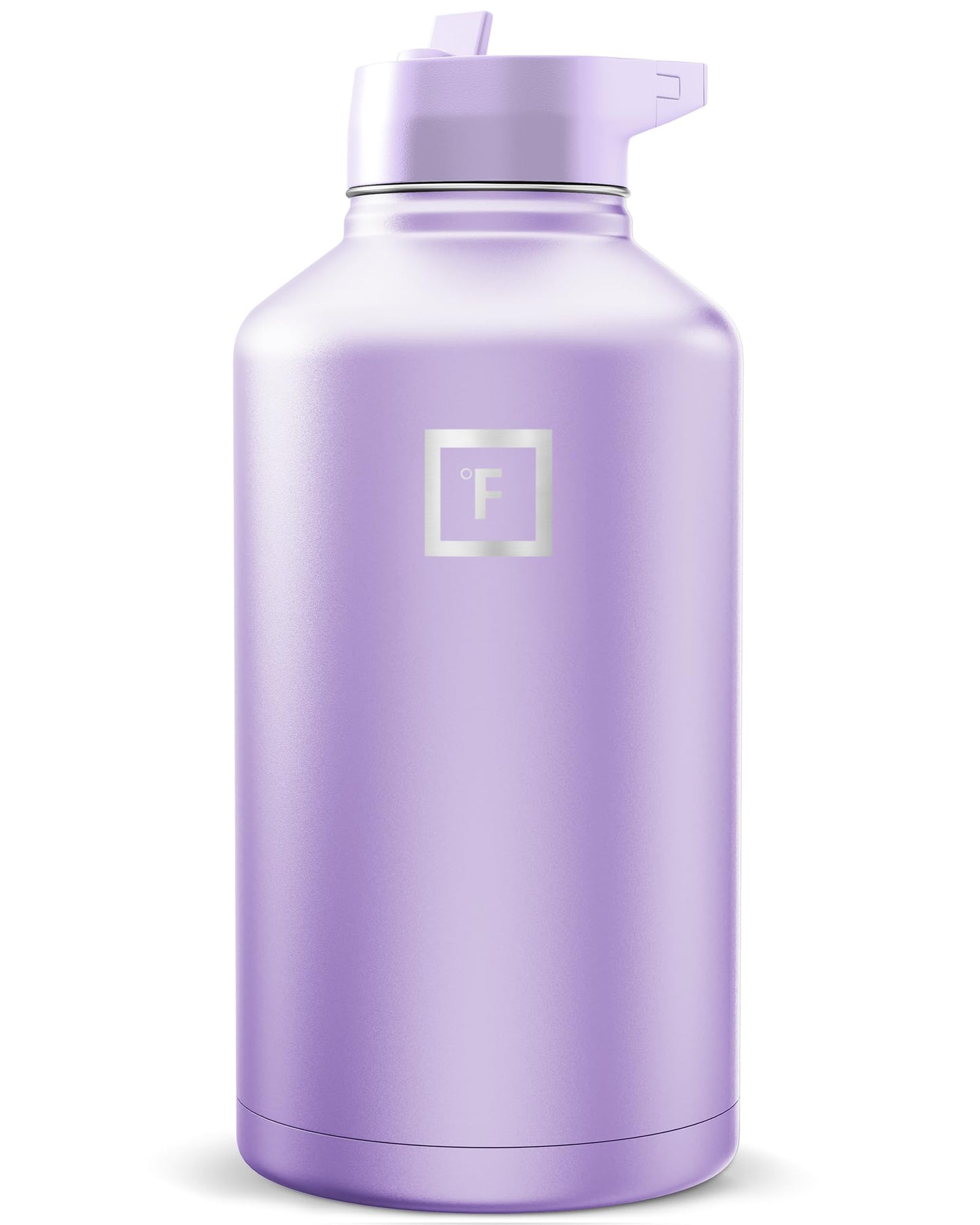 IRON °FLASK Camping & Hiking Hydration Flask with Straw, Wide Mouth Insulated Stainless Steel Sports Water Bottle - 40 oz Midnight Black