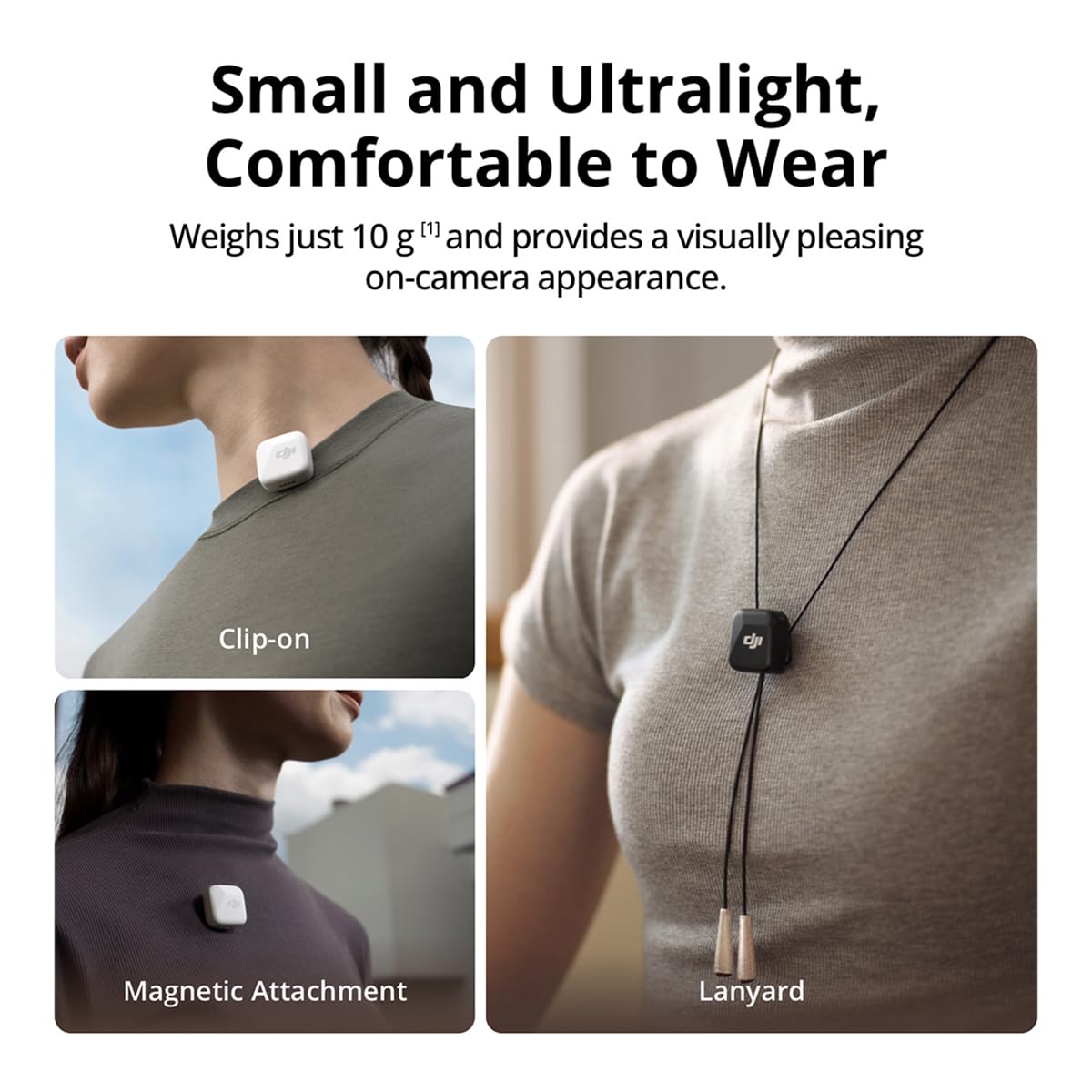 DJI Mic Mini (2 TX + 1 RX + Charging Case), Wireless Lavalier Microphone for iPhone/Camera/Android, Ultralight, Detail-Rich Audio, 48h Use, Noise Cancelling, Automatic Limiting, Vlog, Streaming