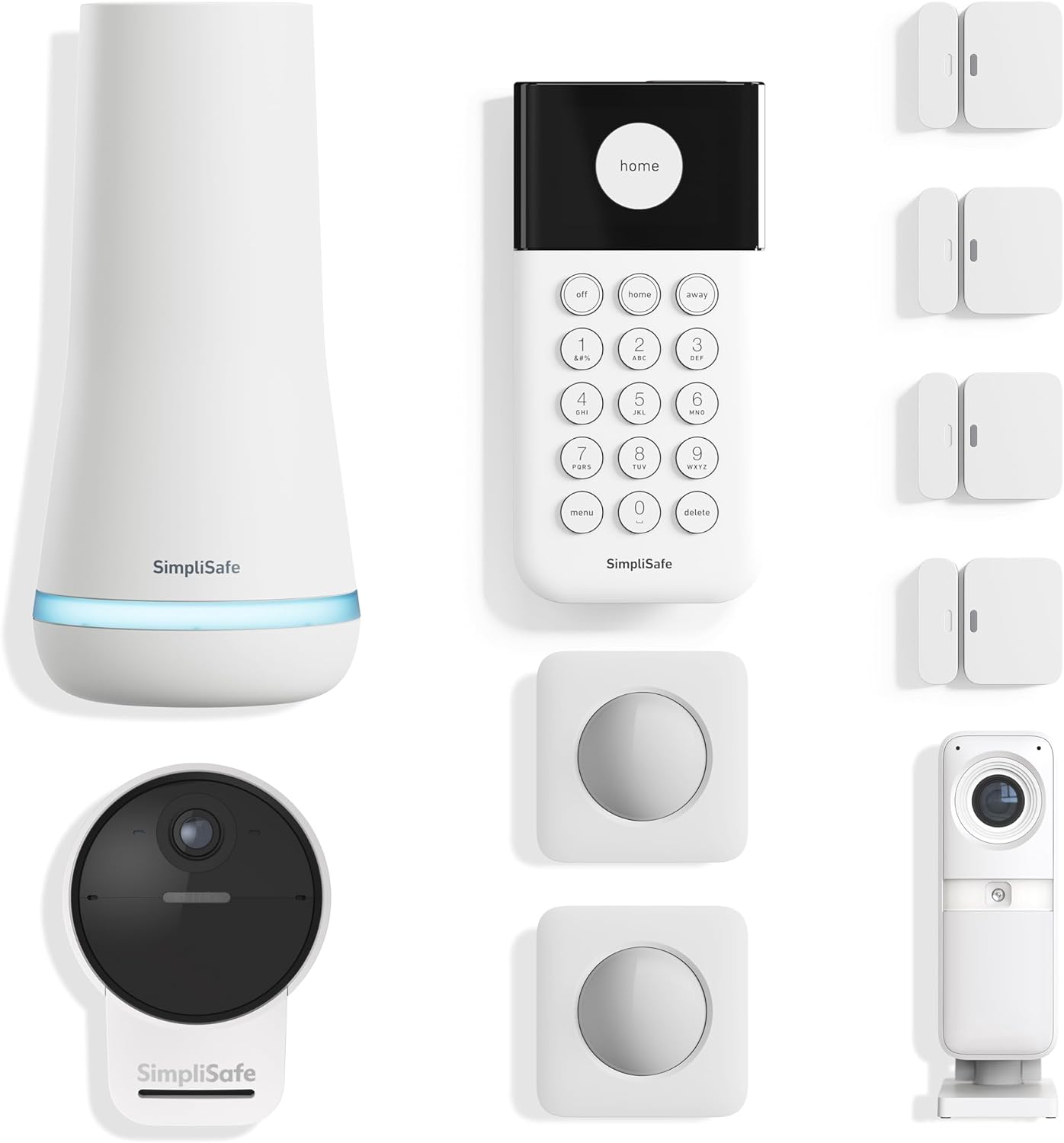 SimpliSafe 10 Piece Wireless Home Security System with Outdoor Camera- Optional 24/7 Professional Monitoring - No Contract - Compatible with Alexa and Google Assistant