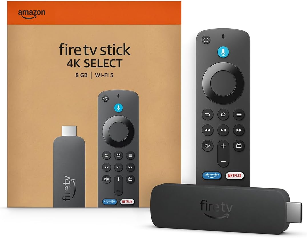 Amazon Fire TV Stick 4K Select (newest model), start streaming in 4K, AI-powered search, and free & live TV