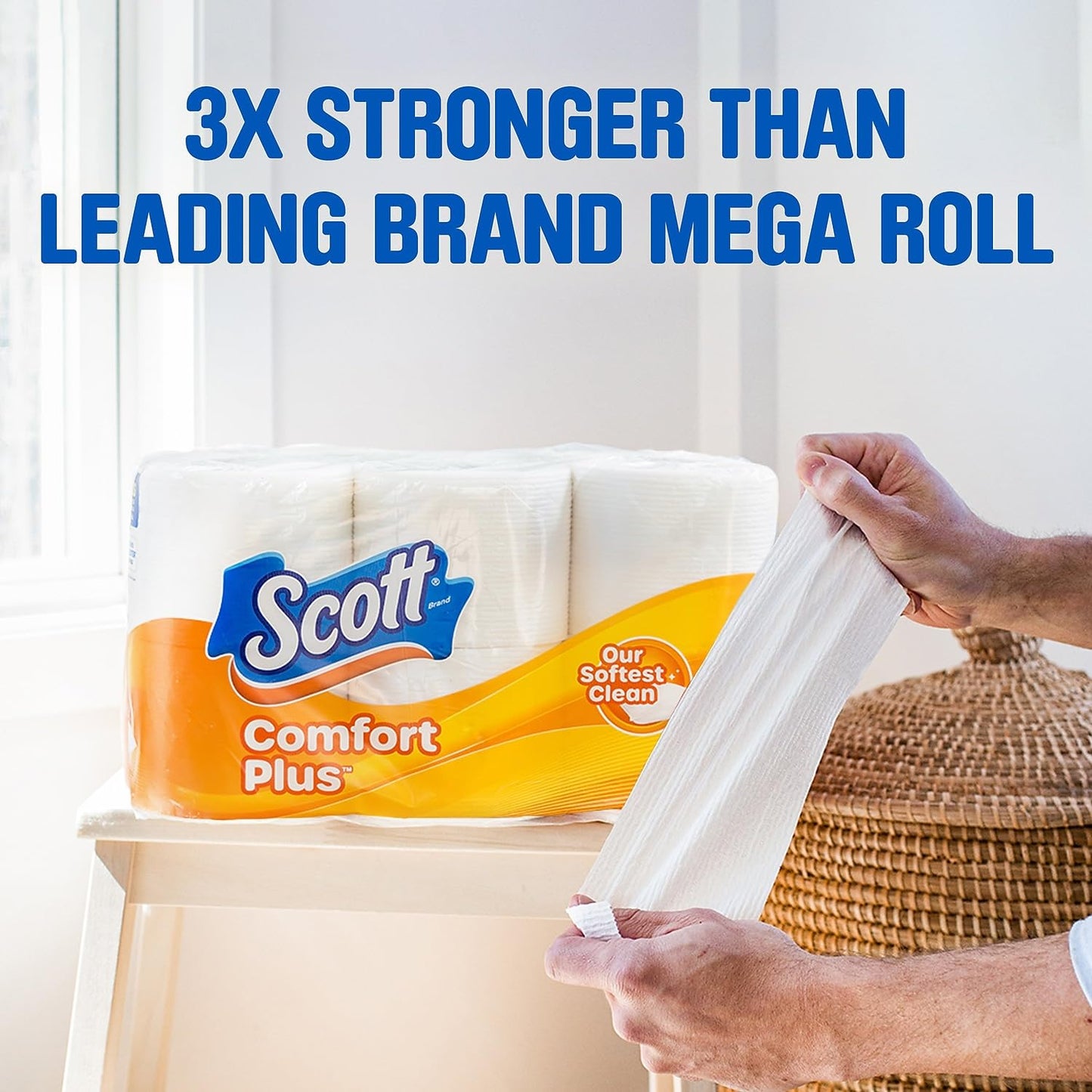 Scott ComfortPlus Toilet Paper, 48 Double Rolls, 231 Sheets per Roll, Septic-Safe, 1-Ply Toilet Tissue