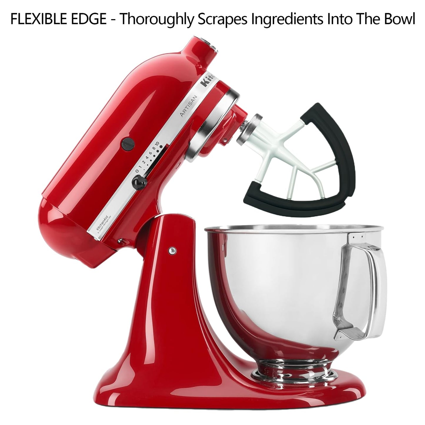 Flex Edge Beater for KitchenAid 4.5/5 QT Tilt Head Stand Mixer Kitchen Aid Mixer Accessory,With Silicone Edges For Kitchen Aid Accessories and Attachments