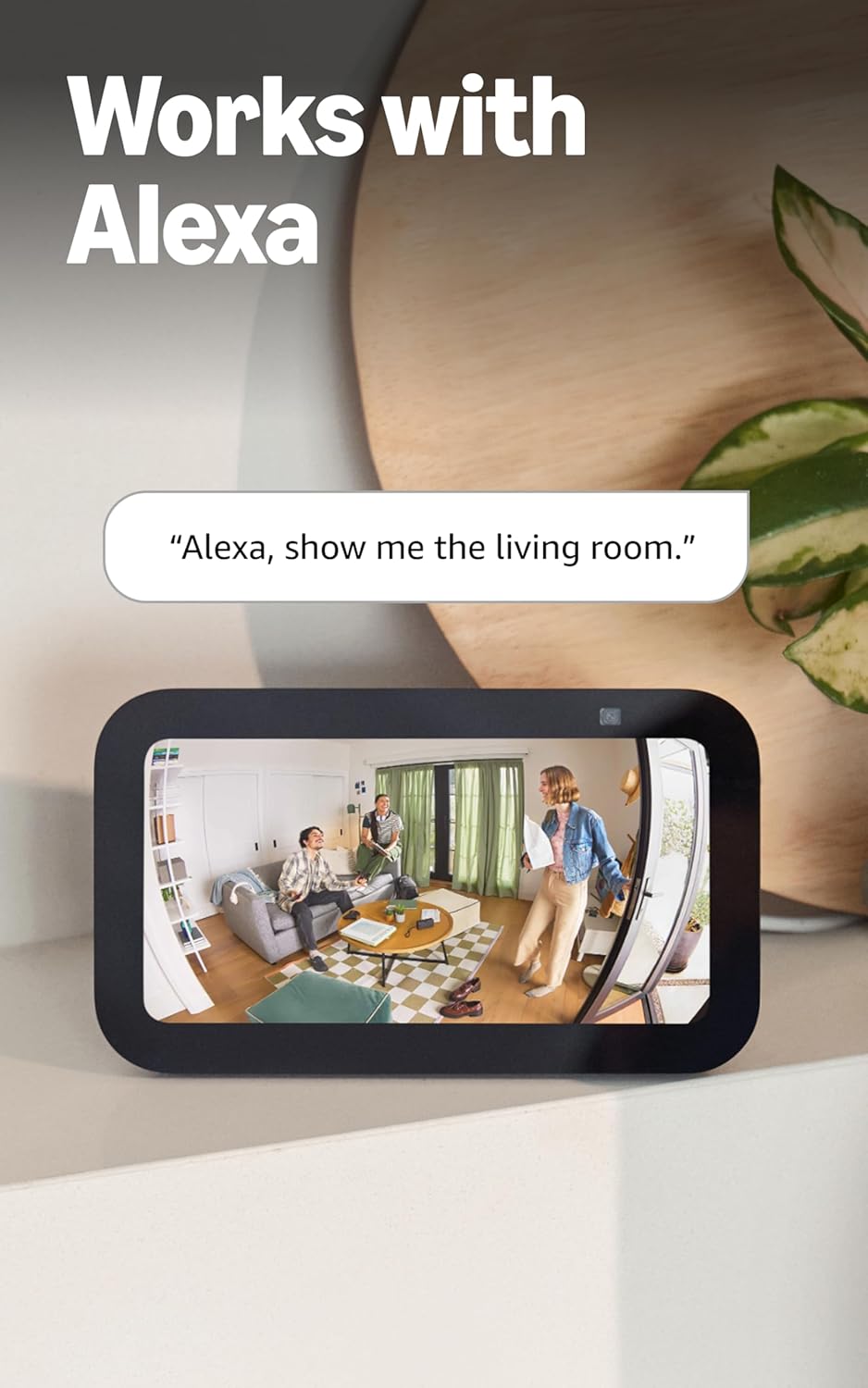 Ring Indoor Cam, Home or business security in 1080p HD video, White