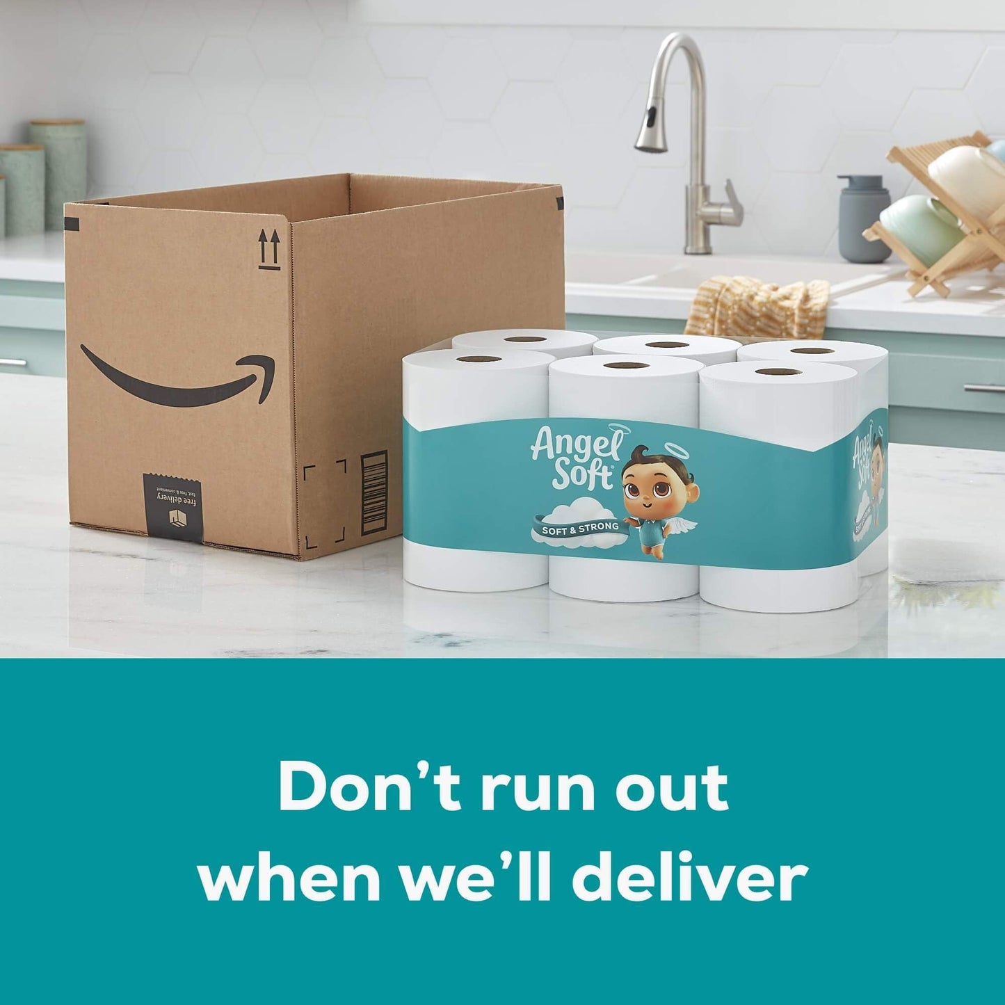 Angel Soft Toilet Paper, 18 Mega Rolls = 72 Regular Rolls, Soft and Strong Toilet Tissue