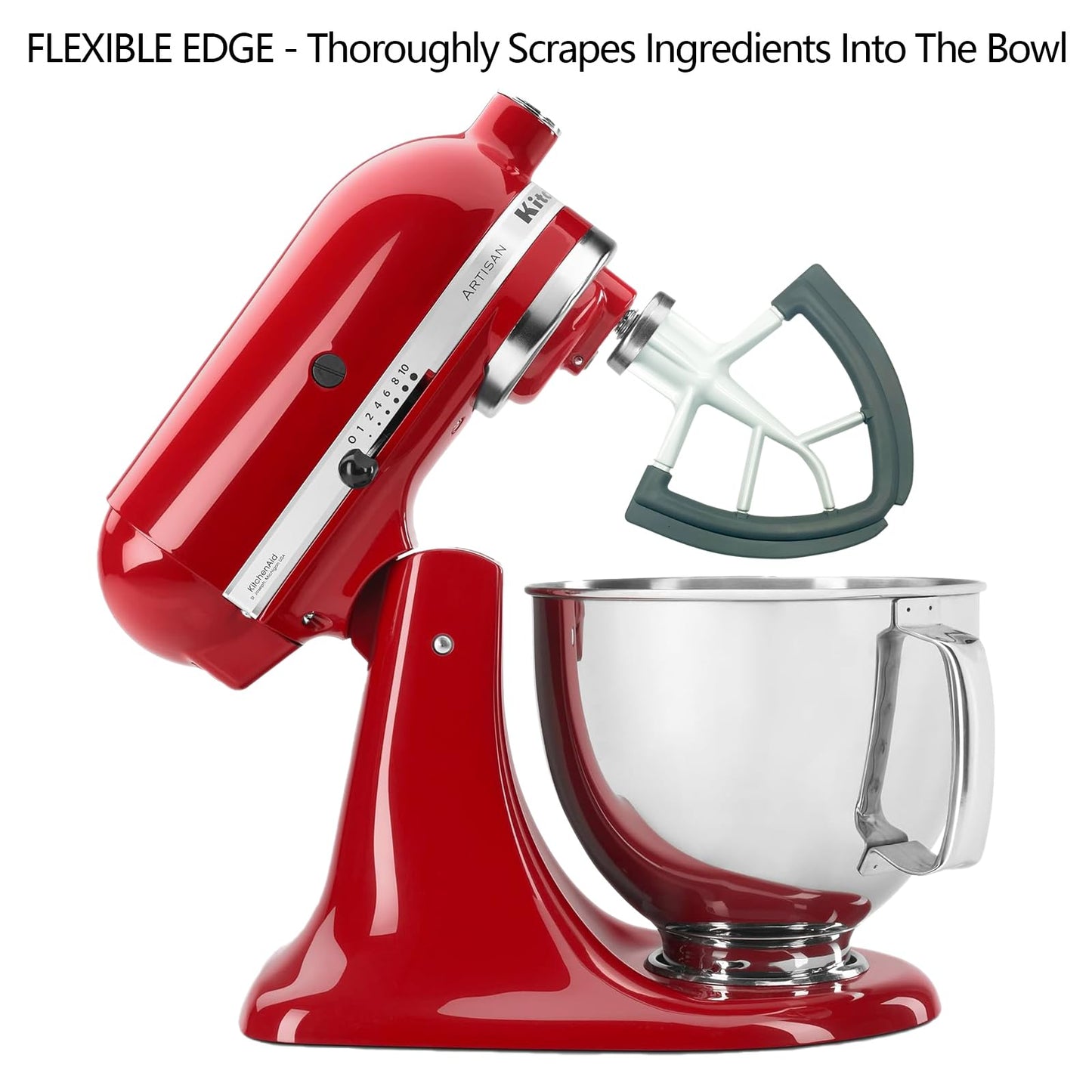 Flex Edge Beater for KitchenAid 4.5/5 QT Tilt Head Stand Mixer Kitchen Aid Mixer Accessory,With Silicone Edges For Kitchen Aid Accessories and Attachments