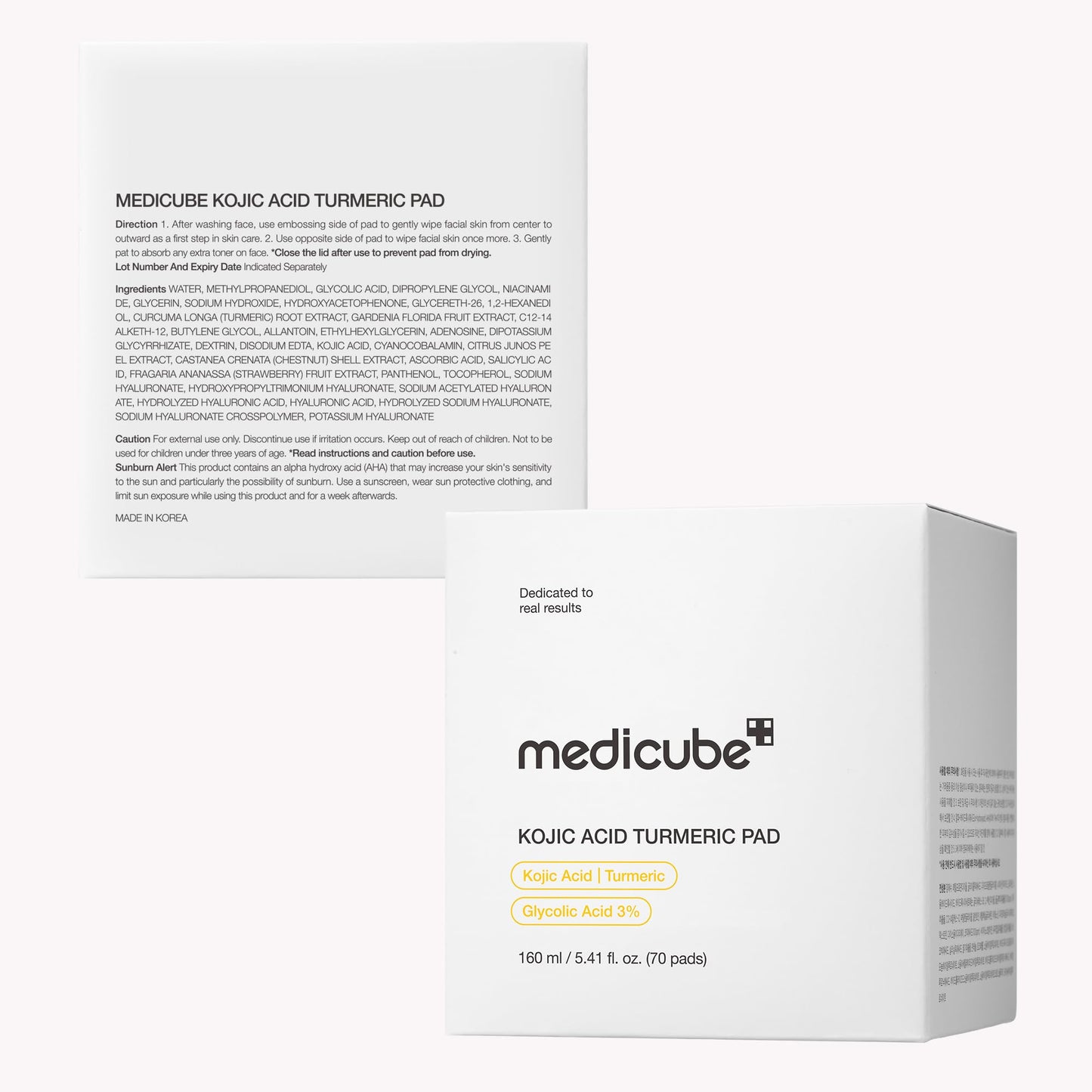 medicube Toner Pads Zero Pore Pad 2.0 | Dual-Textured Facial Pad for Exfoliation and Pore Care with 4.5% AHA Lactic Acid, 0.45% BHA Salicylic Acid | Ideal for All, Korean Skin Care, 70 Pads (1 Pack)
