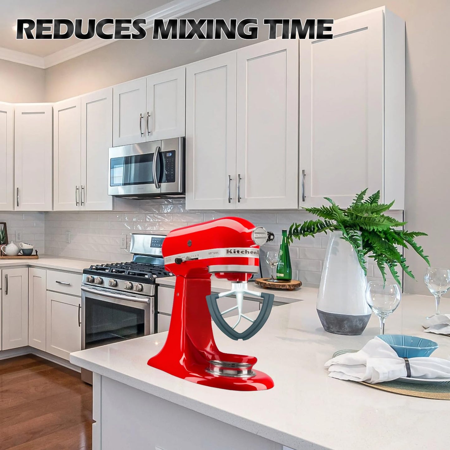 Flex Edge Beater for KitchenAid 4.5/5 QT Tilt Head Stand Mixer Kitchen Aid Mixer Accessory,With Silicone Edges For Kitchen Aid Accessories and Attachments