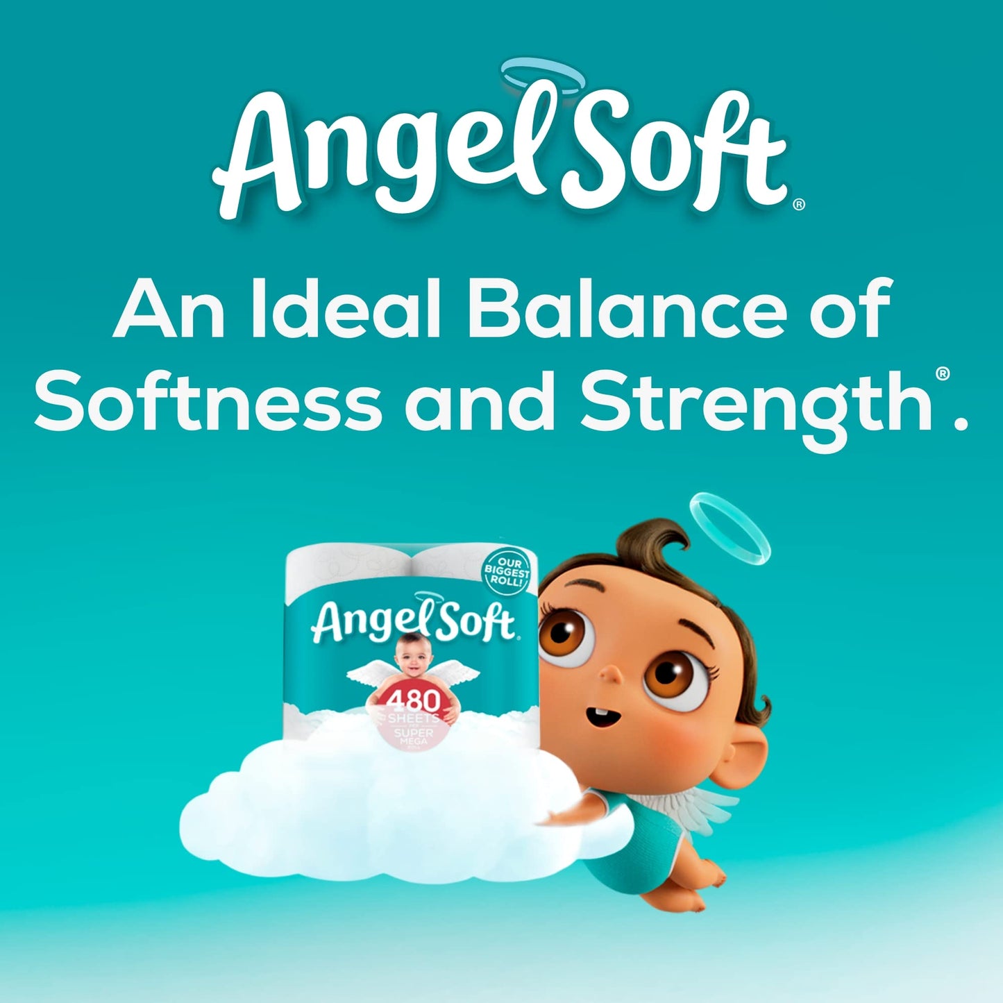 Angel Soft Toilet Paper, 18 Mega Rolls = 72 Regular Rolls, Soft and Strong Toilet Tissue