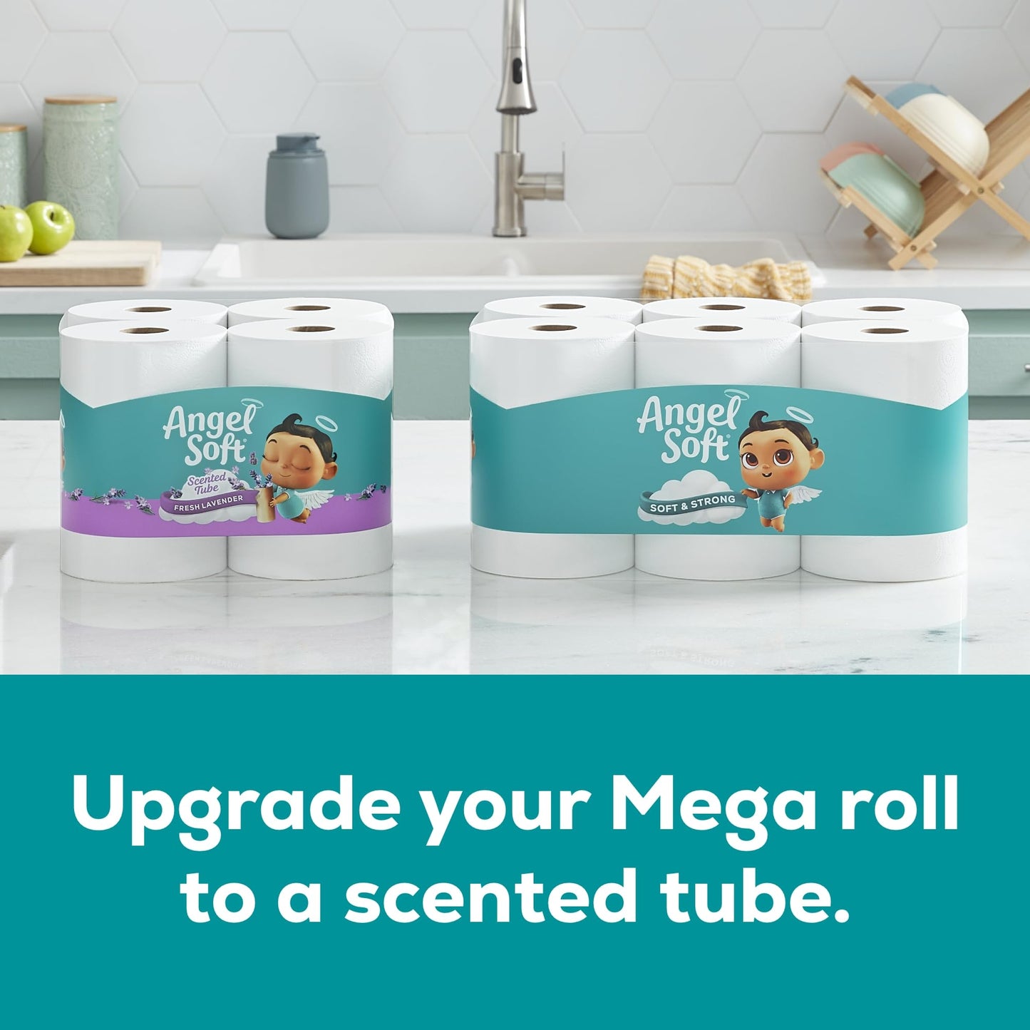 Angel Soft Toilet Paper, 18 Mega Rolls = 72 Regular Rolls, Soft and Strong Toilet Tissue
