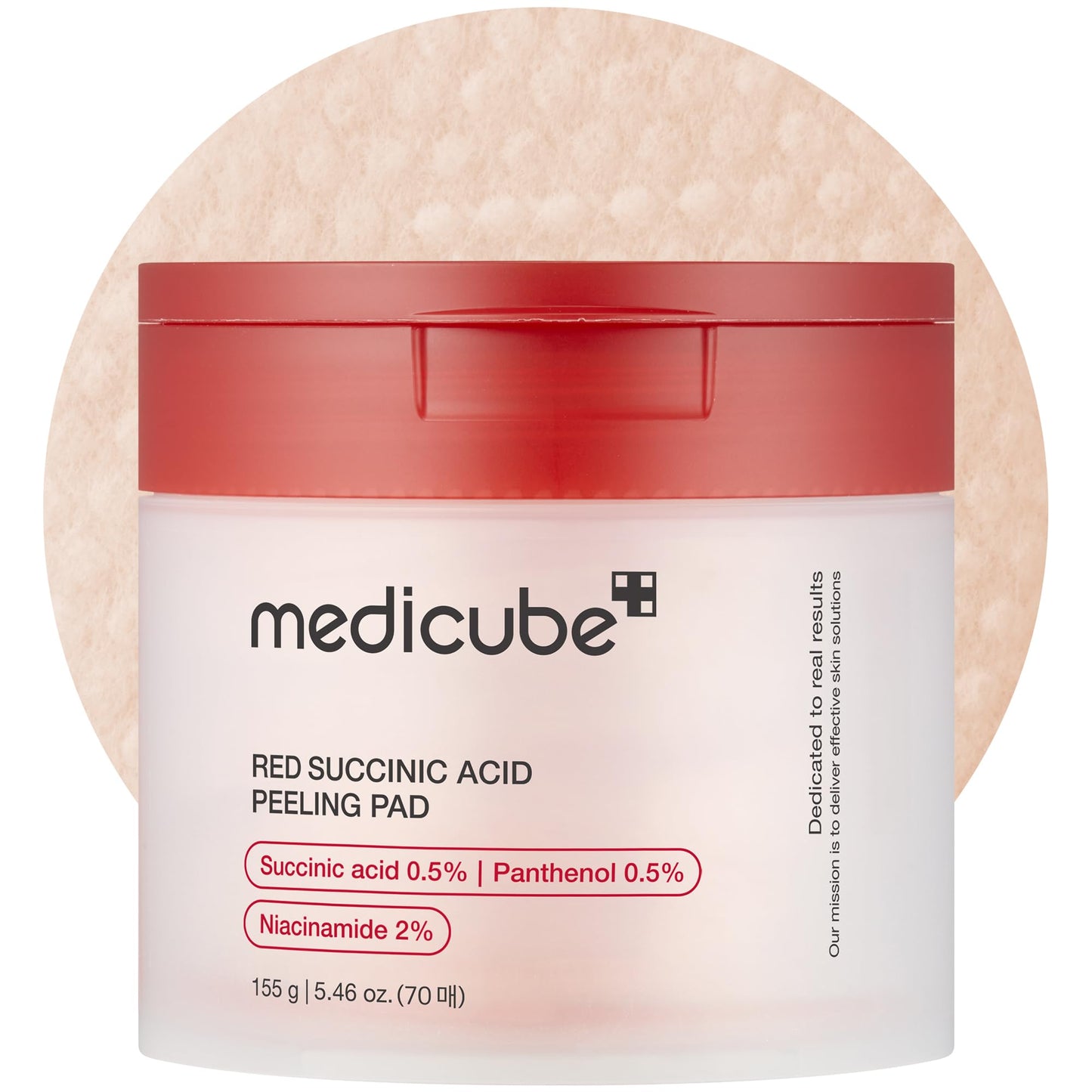 medicube Toner Pads Zero Pore Pad 2.0 | Dual-Textured Facial Pad for Exfoliation and Pore Care with 4.5% AHA Lactic Acid, 0.45% BHA Salicylic Acid | Ideal for All, Korean Skin Care, 70 Pads (1 Pack)