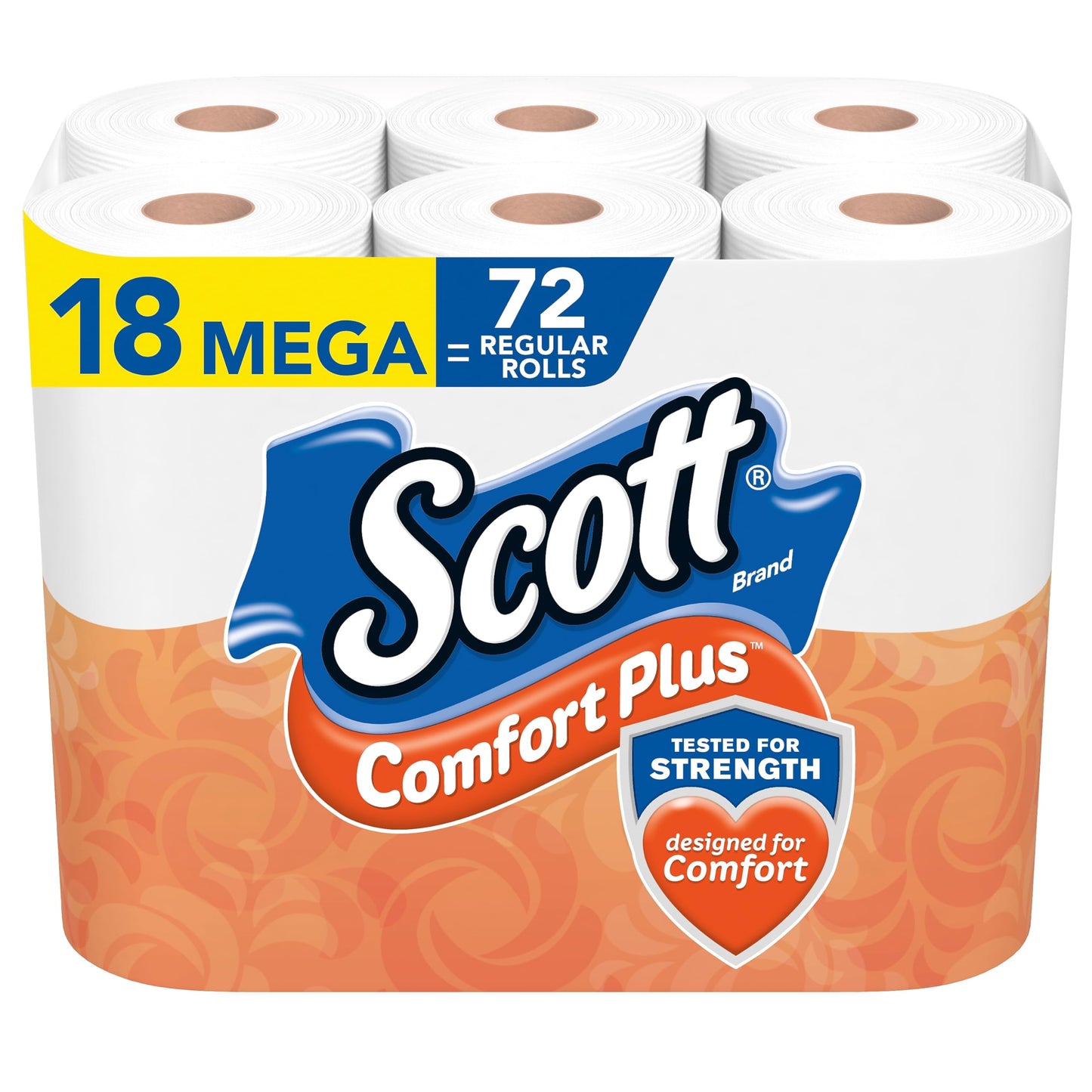 Scott ComfortPlus Toilet Paper, 48 Double Rolls, 231 Sheets per Roll, Septic-Safe, 1-Ply Toilet Tissue