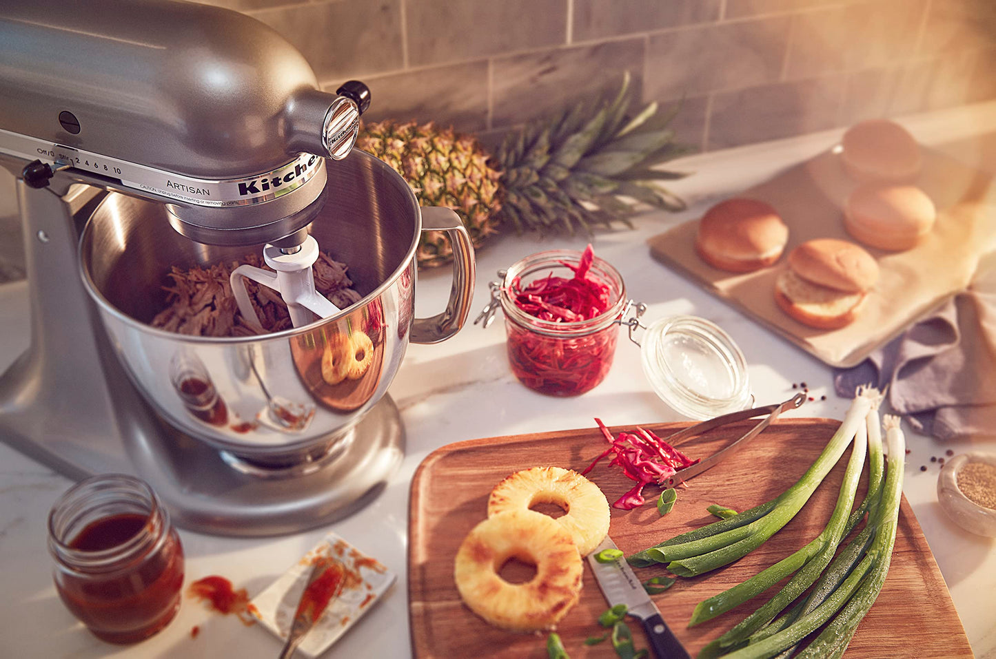 KitchenAid Artisan Series 5 Quart Tilt Head Stand Mixer with Pouring Shield KSM150PS, Aqua Sky