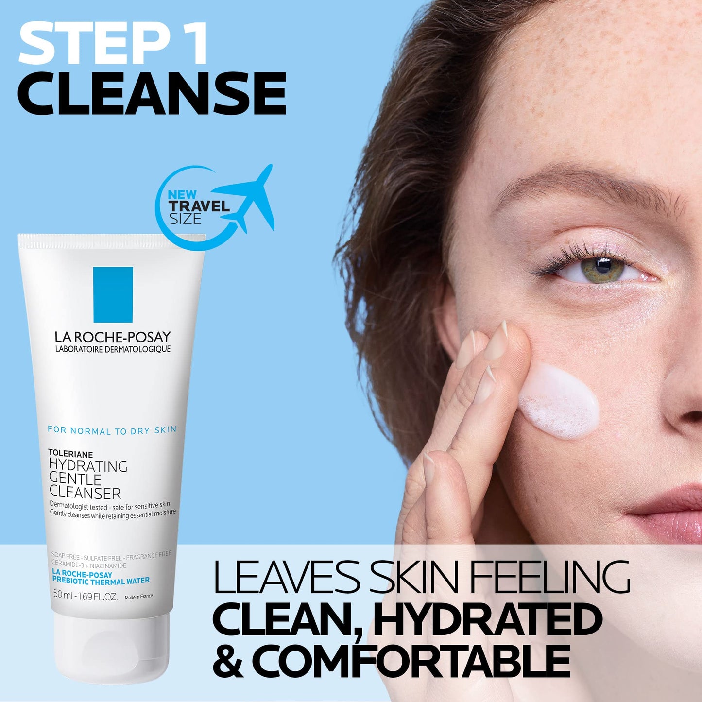 La Roche-Posay Toleriane Double Repair Face Moisturizer, Daily Moisturizer Face Cream with Ceramide & Niacinamide for All Skin Types, Immediate Comfort & Long Lasting Hydration, Fragrance Free