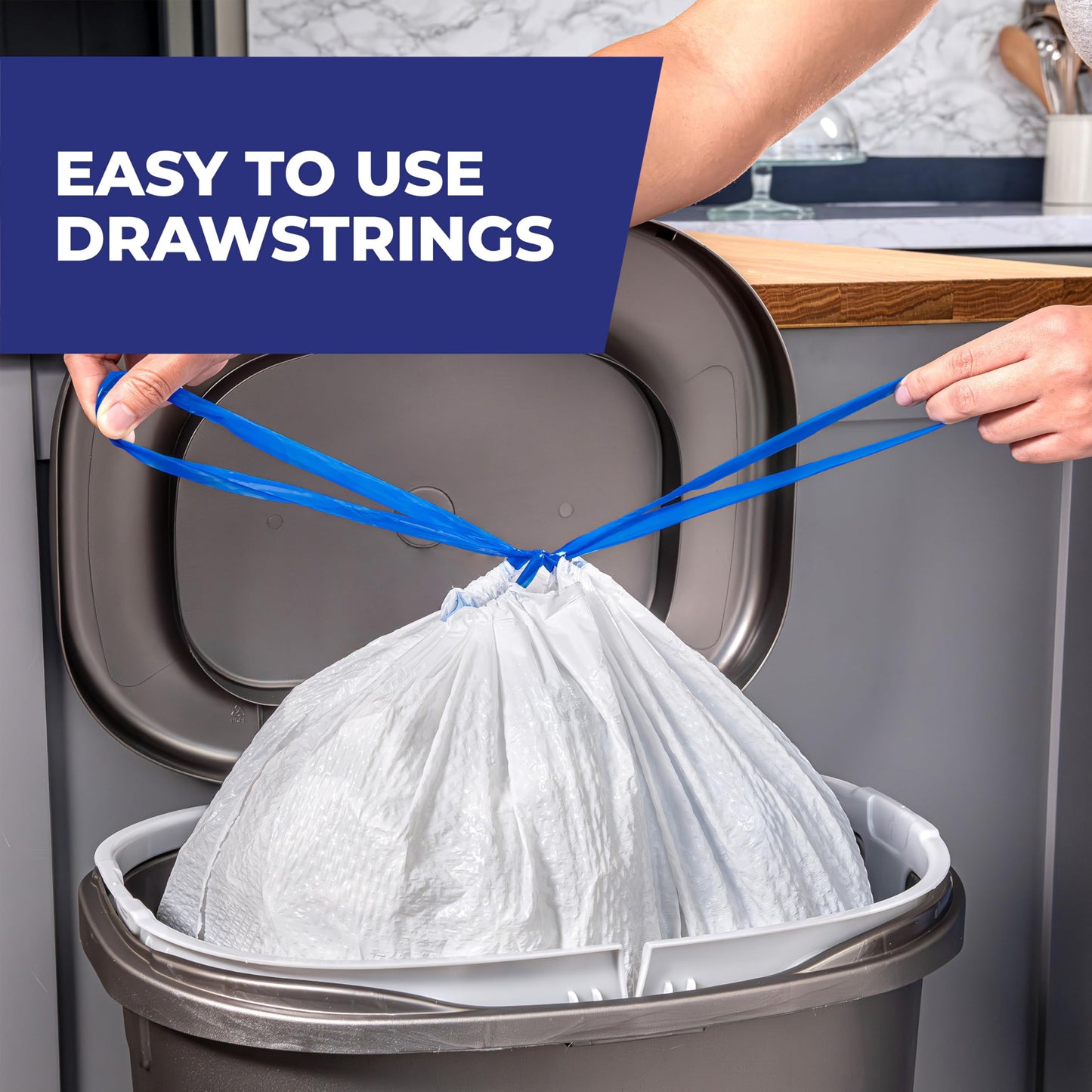 Hefty Ultra Strong Tall Kitchen Trash Bags, Citrus Twist Scent, 13 Gallon, 80 Count