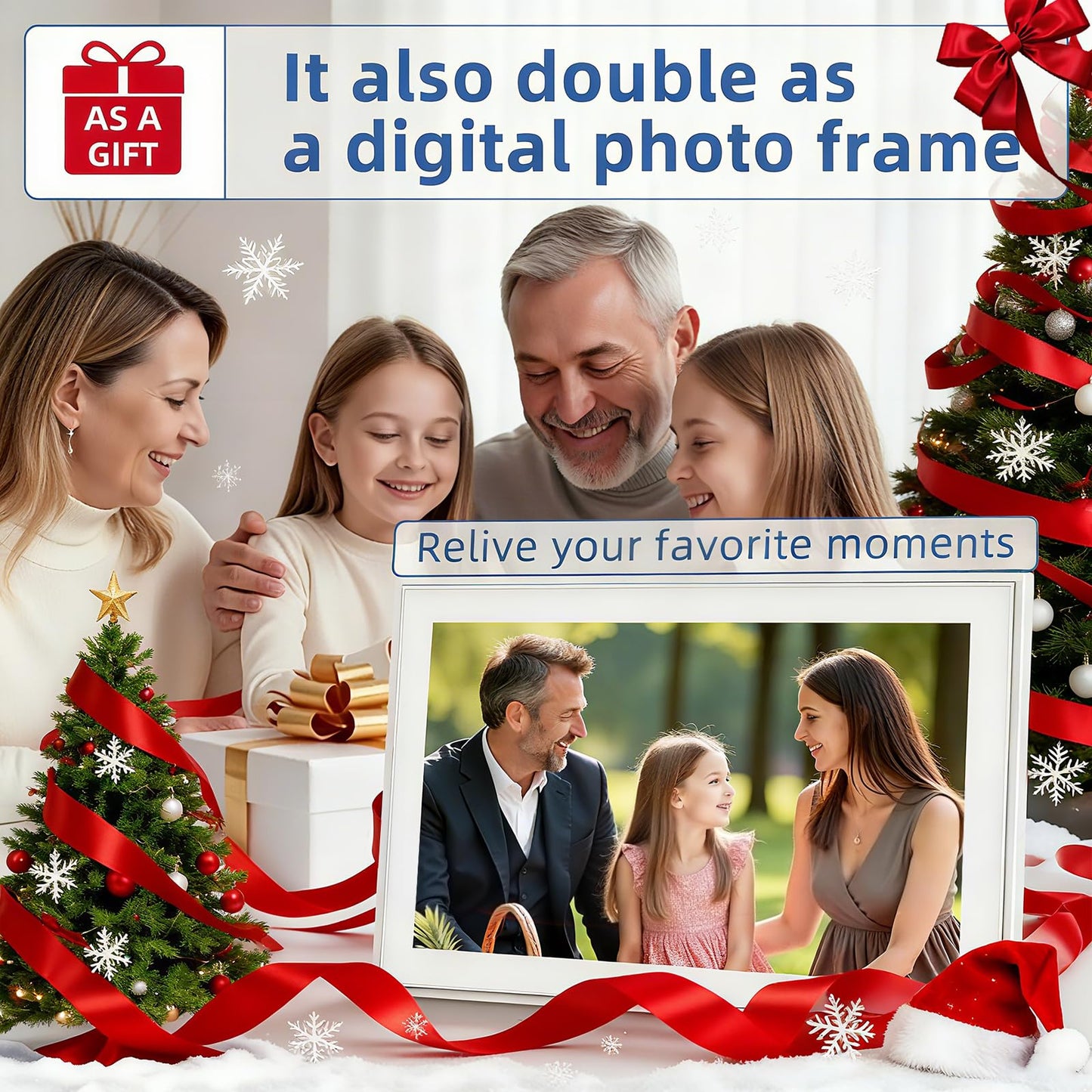 Calendar Digital 10.1 Inch, Digital Frame Combined Smart Touch Screen Electronic Wall Planner Family Organizer Chore for Family Schedules Gift for Mother Mom Women Grandpa