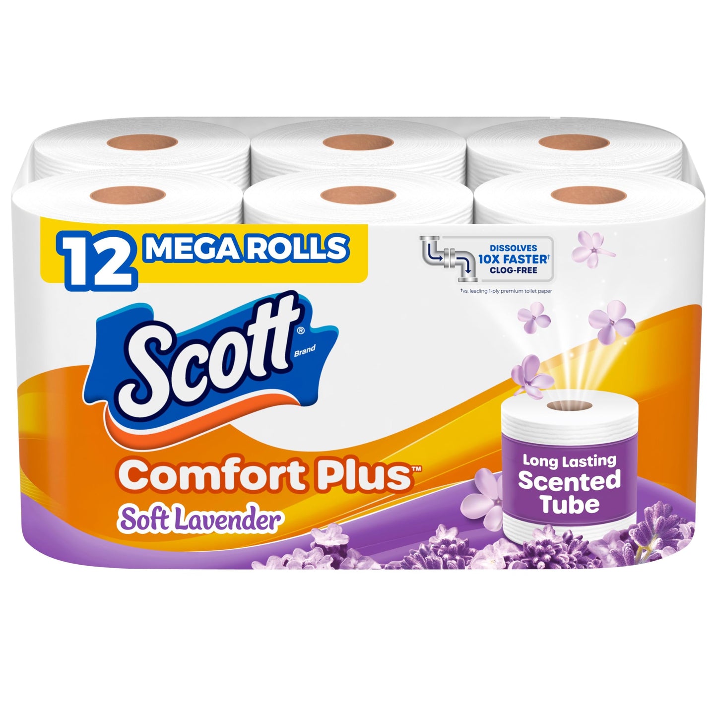 Scott ComfortPlus Toilet Paper, 48 Double Rolls, 231 Sheets per Roll, Septic-Safe, 1-Ply Toilet Tissue